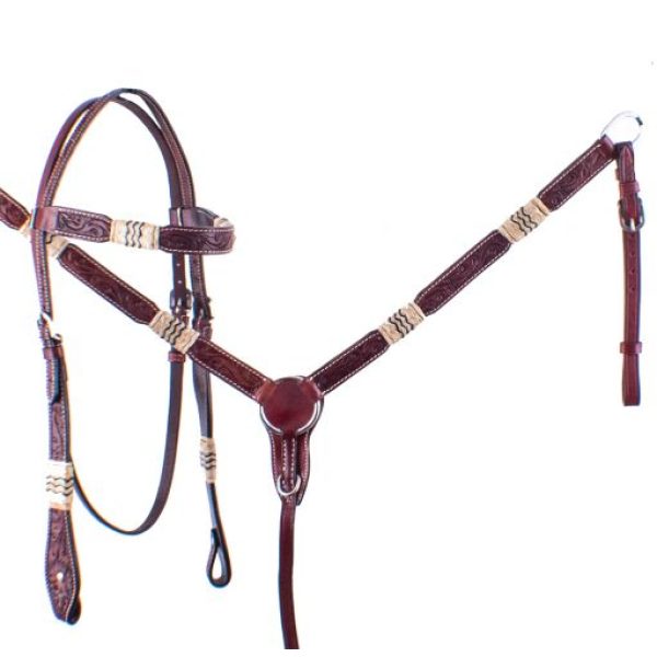 Showman® Rawhide Braided Headstall & Breastcollar Set