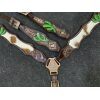 Showman Hair On Cowhide One Ear Leather Headstall & Breastcollar Set w/ Painted Cactus - Image 3