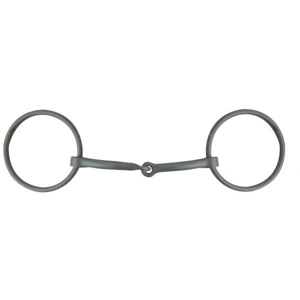 Showman BLACK Steel Loose Ring Snaffle Bit with 5" Mouth and 3" Rings