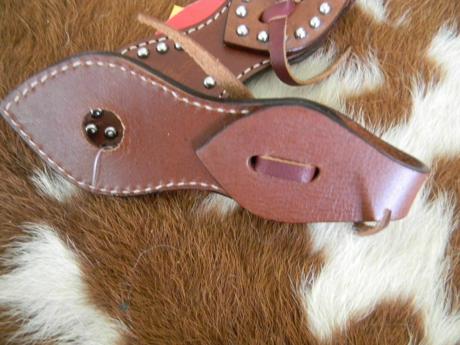 Showman Leather Slobber Straps w/ Copper Buckles