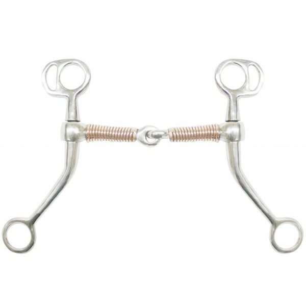 Showman TOM THUMB BIT Stainless Steel 5" Copper Wrapped SNAFFLE Mouth 7" Cheeks