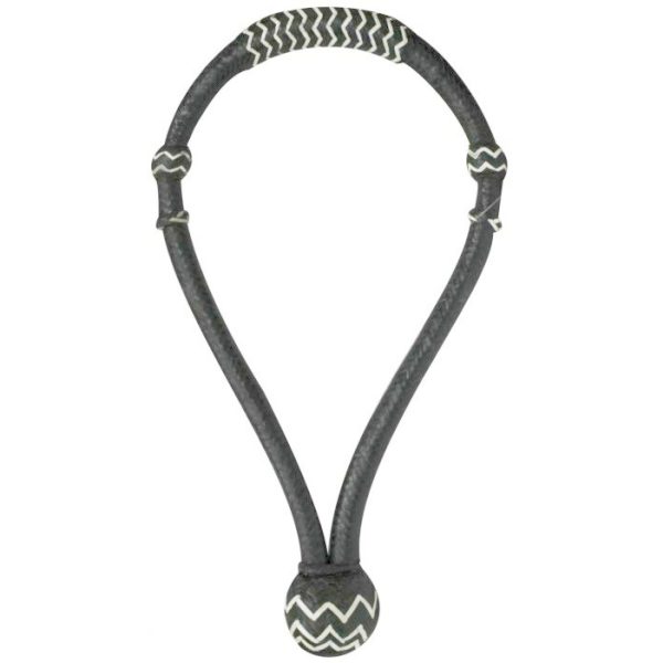 Showman Western BLACK & WHITE Braided RAWHIDE Core BOSAL 11" x 6.5"