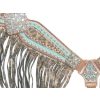 Showman TURQUOISE One Ear Bridle Metallic LEOPARD FRINGE Breastcollar Reins SET - Image 4